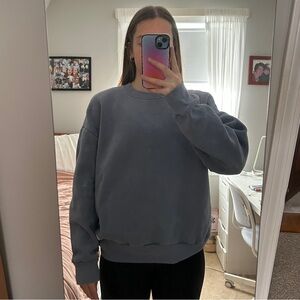 hollister men’s light blue grey wash crewneck sweatshirt🩵🩶